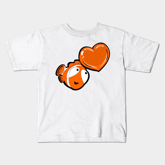 The Clown Fish - Carina Kids T-Shirt by GR8DZINE